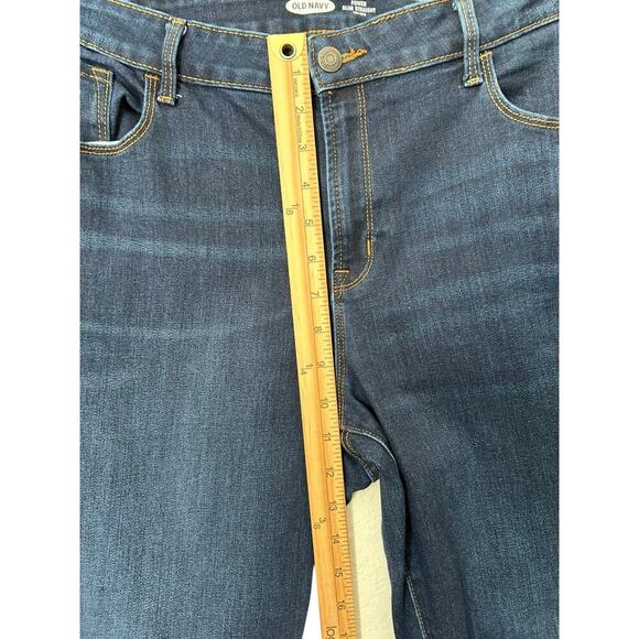 Old Navy Jeans Wmens Size 16 Long Power Slim Straight Mid Rise Stretch Denim - Picture 10 of 12